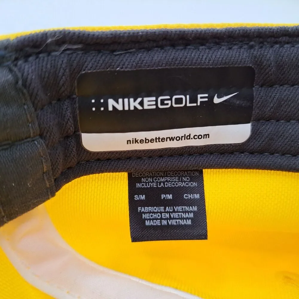 NIKE Golf Cap Men's Small/Medium Stretch Baseball Logo Neon Sports‎